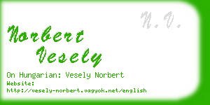 norbert vesely business card